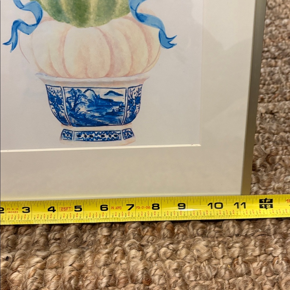 Framed Pumpkin Trio chinoiserie Art Print - Picture 4 of 7